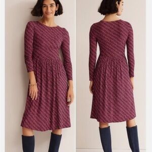 Boden Thea Jersey Dress in Pop Peony Size 12